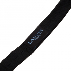 Pre Owned Lanvin Black Silk Satin Classic Bow Tie