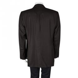 Lanvin Super 120 Brown Wool Regular Fit Blazer 6XL
