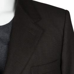 Lanvin Super 120 Brown Wool Regular Fit Blazer 6XL