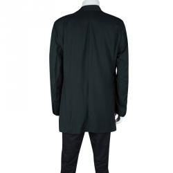 Lanvin Classique Vintage Bottle Green Double Breasted Wool Blazer 5XL