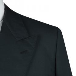 Lanvin Classique Vintage Bottle Green Double Breasted Wool Blazer 5XL