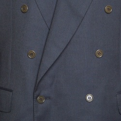 Lanvin Grey Wool Double Breasted Tailored Suit XL