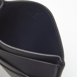 Pre Owned Loewe Puzzle Edge Navy Blue Leather Card Holder