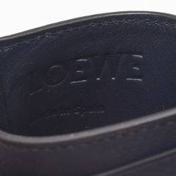 Pre Owned Loewe Puzzle Edge Navy Blue Leather Card Holder
