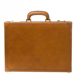 Loewe Tan Leather Briefcase 
