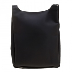 Longchamp Black Nylon Messenger Bag