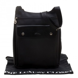 Longchamp Black Nylon Messenger Bag