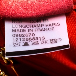 Longchamp Red Leather Parisis Document Holder Bag