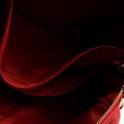 Longchamp Red Leather Parisis Document Holder Bag