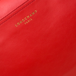 Longchamp Red Leather Parisis Document Holder Bag