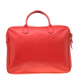 Longchamp Red Leather Parisis Document Holder Bag