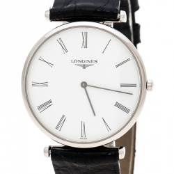 Longines White Stainless Steel La Grande Classique L47094 Men's Wristwatch 36 mm