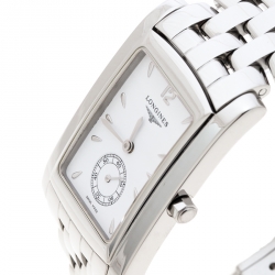 Longines White Stainless Steel Dolce Vita L5.655.4.16.6 Men's Wristwatch 26 mm