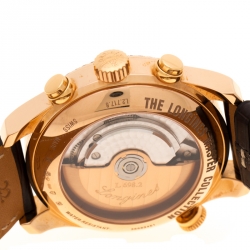 Pre Owned Longines Silver White 18K Rose Gold Diamonds Master Collection L2.717.8 Endurance Cup Men's Wristwatch 44 mm