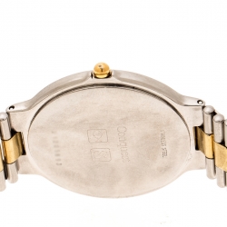 Longines White Two-Tone Titanium Conquest L161.2 Men's Wristwatch 32 mm