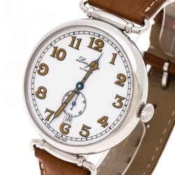 Pre Owned Longines White Stainless Steel Heritage 1918 L28094232 Men's Wristwatch 41 MM