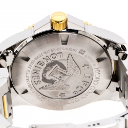 Pre Owned Longines Black Two-Tone Stainless Steel Hydro Conquest L37403567 Men's Wristwatch 41 mm