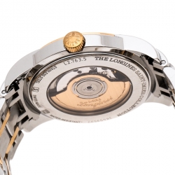 Longines Black 18K Rose Gold Stainless Steel L2.763.5.52.7 The Saint-Imier Men's Wristwatch 38 mm