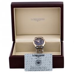 Longines Black 18K Rose Gold Stainless Steel L2.763.5.52.7 The Saint-Imier Men's Wristwatch 38 mm