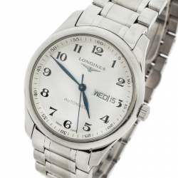 Pre Owned Longines Silver Stainless Steel The Master Collection L2.755.4.78.6 Men's Wristwatch 38.50 mm