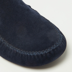 Pre Owned Loro Piana Blue Suede Slip On Loafers Size 45