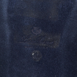 Pre Owned Loro Piana Blue Suede Slip On Loafers Size 45