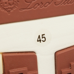 Pre Owned Loro Piana Cream Knit Fabric Wool 360 Flexy Walker Lace Up Sneakers Size 45