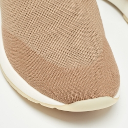 Pre Owned Loro Piana Brown Knit Fabric 360 LP Flexy Walk Sneakers Size 41