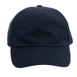 Pre Owned Loro Piana Navy Blue Storm System Baseball Cap L