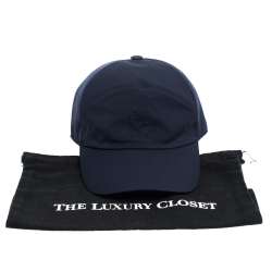Pre Owned Loro Piana Navy Blue Storm System Baseball Cap L