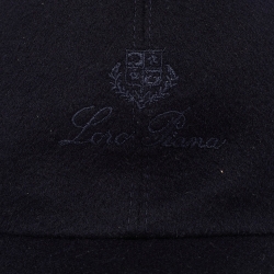 Pre Owned Loro Piana Navy Blue Cashmere Storm System Baseball Cap M