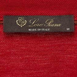 Pre Owned Loro Piana Red Cotton Pique Polo T-Shirt M