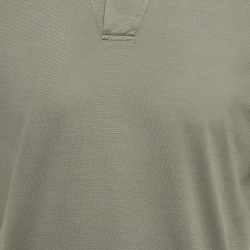 Pre Owned Loro Piana Grey Cotton Polo T-Shirt M