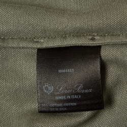 Pre Owned Loro Piana Grey Cotton Polo T-Shirt M