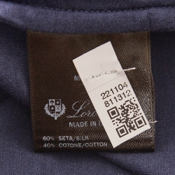 Pre Owned Loro Piana Blue Cotton Blend Soft T-Shirt XXL