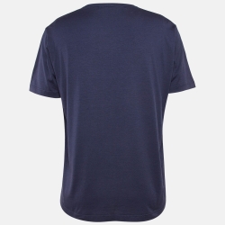 Pre Owned Loro Piana Blue Cotton Blend Soft T-Shirt XXL
