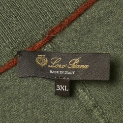 Pre Owned بنطلون رياضي لورو بيانا كشمير أخضر مقاس 3 كبير جدًا