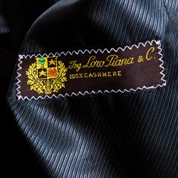 Pre Owned Loro Piana Facis Black Cashmere Over Coat S