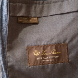 Pre Owned Loro Piana Midnight Blue Silk Rain System Hooded Jacket M