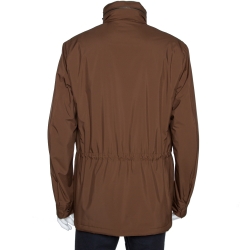 Pre Owned Loro Piana Brown Traveller Windmate Hooded Jacket XL