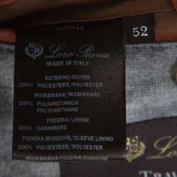 Pre Owned Loro Piana Brown Traveller Windmate Hooded Jacket XL