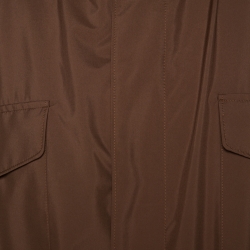 Pre Owned Loro Piana Brown Traveller Windmate Hooded Jacket XL