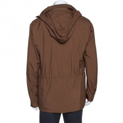 Pre Owned Loro Piana Brown Traveller Windmate Hooded Jacket XL