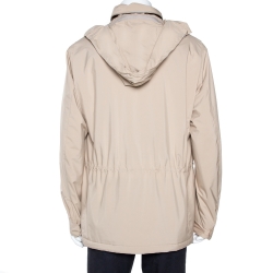 Pre Owned Loro Piana Beige Traveller Windmate Hooded Jacket XL