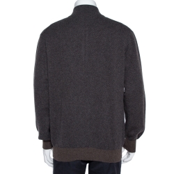 Pre Owned Loro Piana Brown Cashmere Roadster Pull Sweater L