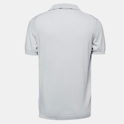 Pre Owned Loro Piana Grey Cotton Knit New Bay Polo T-Shirt XL