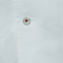 Pre Owned Loro Piana White Linen Button Front Shirt XL
