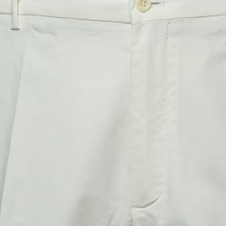 Pre Owned Loro Piana White Cotton Bermuda Shorts 3XL