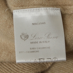 Pre Owned Loro Piana Beige Cashmere Crew Neck Sweatshirt L