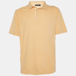 Orange Cotton Pique Polo T-Shirt